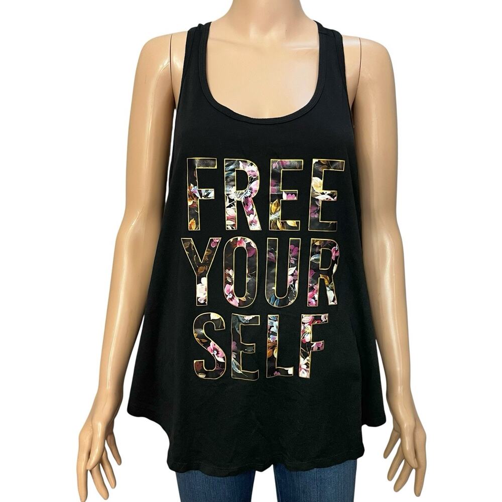 Torrid Active Free Your Self Racerback Tank Top 0X Black Sporty Athleisure